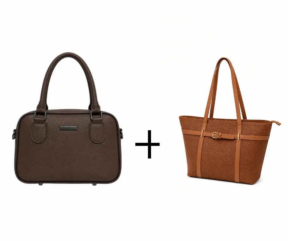 Brown Crossbody + Brown Aira Tote