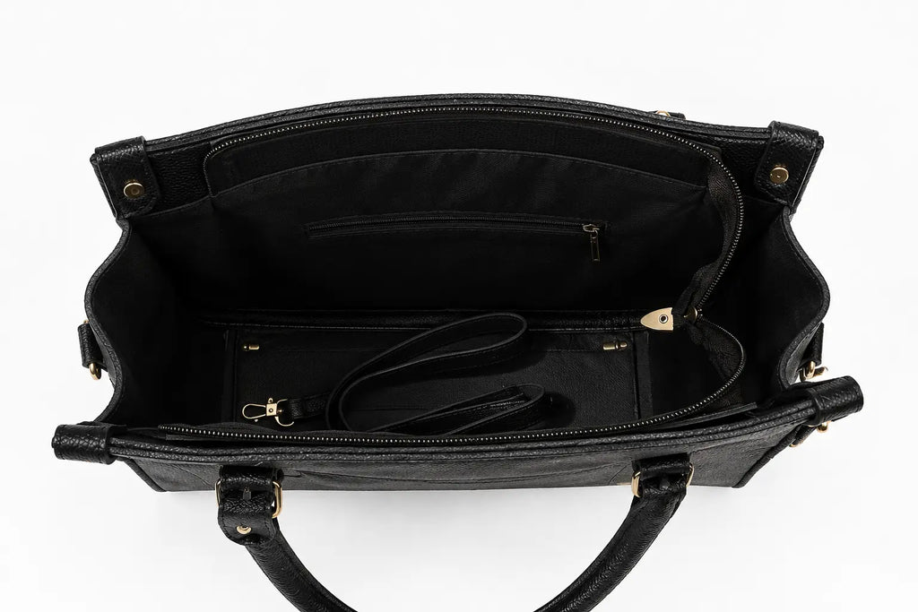 Black Bloom Shoulder Bag