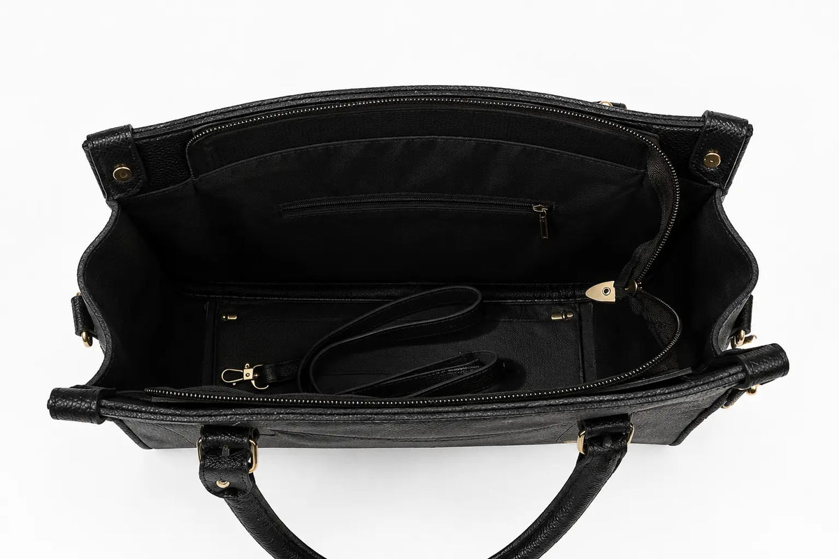 Black Bloom Shoulder Bag