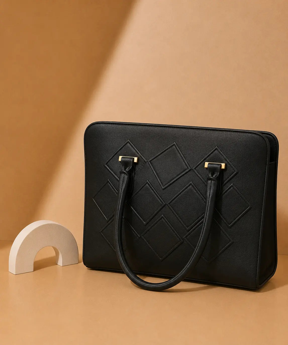 Quilted Hand Bag Black